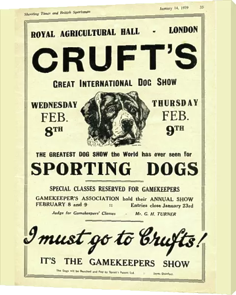 1939 Crufts advert