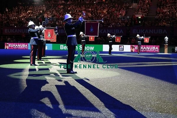 Picture shows Royal Marines Band as they open the Best in Show final today (Sunday 08