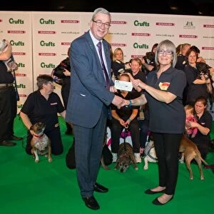Photo Call The kennel Club handing over a cheque to the East Anglian Staffordshire