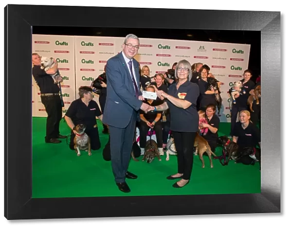 Photo Call The kennel Club handing over a cheque to the East Anglian Staffordshire