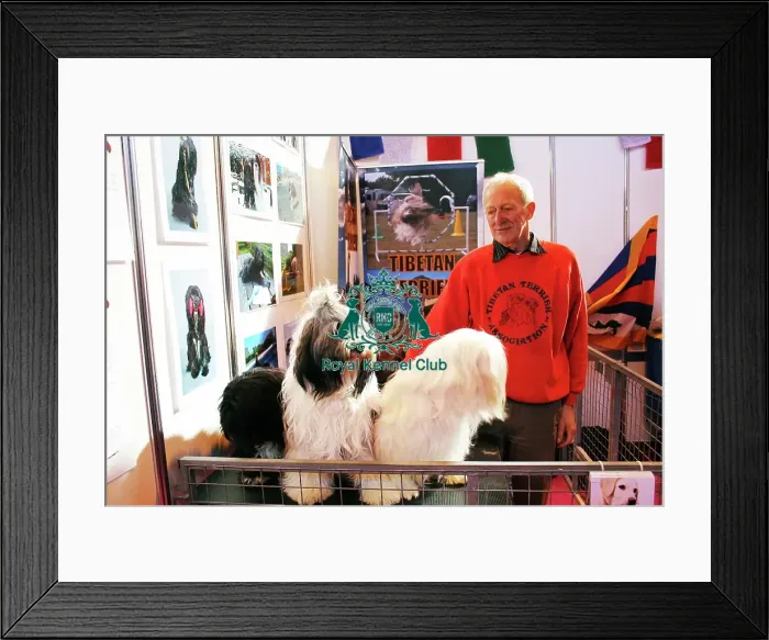 Framed Print : discover dog stands