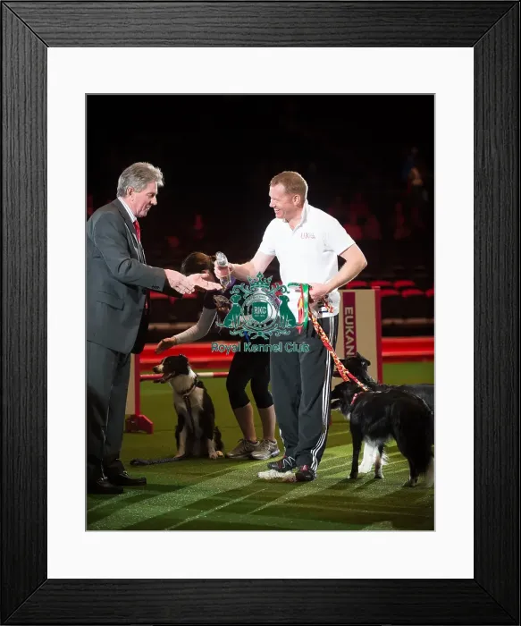 Framed Print : KC British Open Winner Greg Derrett with Devongem Rehab Sproglett