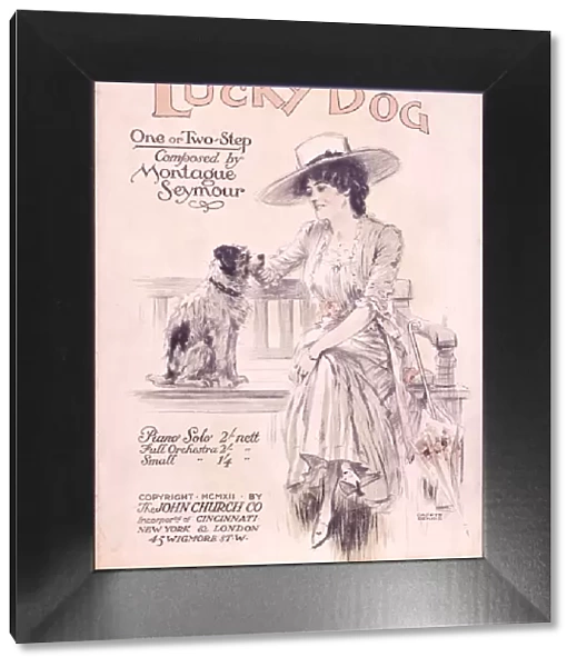 Lucky Dog. Vintage dog sheet music entitled, Lucky Dog by Montague Seymour