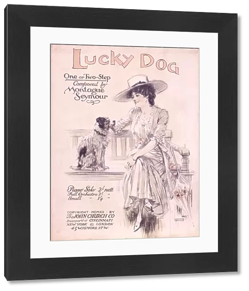Lucky Dog. Vintage dog sheet music entitled, Lucky Dog by Montague Seymour