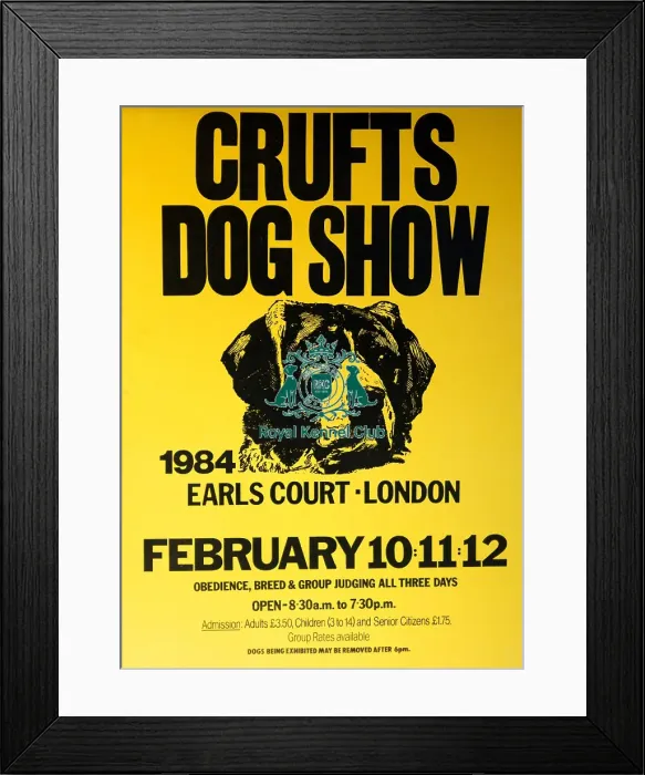 Framed Print : Crufts Dog Show poster 1984 Framed Print : Crufts Dog Show poster 1984