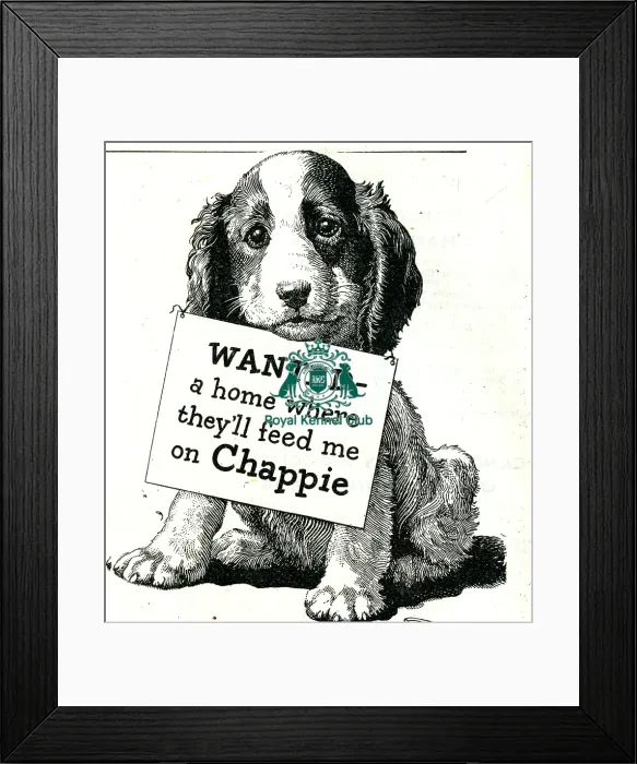 Framed Print : Chappie dog food advert Framed Print : Chappie dog food advert