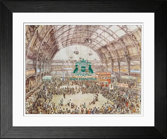 Framed Print : Crufts illustration at Olympia, London Framed Print : Crufts illustration at Olympia, London