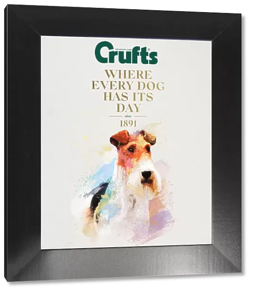 Crufts poster 2020 artwork featuring Airedale Terrier
