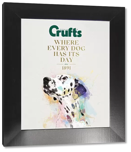 Crufts poster 2020 artwork featuring Dalmatian