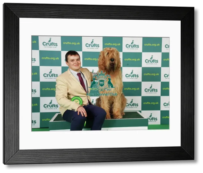 Framed Print : Robin Alner from Kidderminster with Dreadnaught, an Otterhound, which was the Best of Breed winner today (Saturday 11. 03. 23), the third day of Crufts 2023, at the NEC Birmingham Framed Print : Robin Alner from Kidderminster with Dreadnaught, an Otterhound, which was the Best of Breed winner today (Saturday 11. 03. 23), the third day of Crufts 2023, at the NEC Birmingham