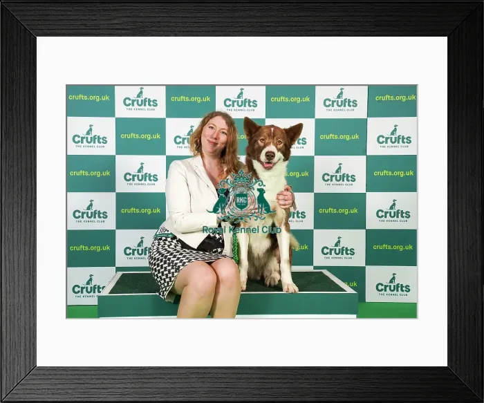 Framed Print : Alanna Blaney from Worksop with Jess, a Greenland Dog, which was the Best of Breed winner today (Friday 10. 03. 23), the second day of Crufts 2023, at the NEC Birmingham Framed Print : Alanna Blaney from Worksop with Jess, a Greenland Dog, which was the Best of Breed winner today (Friday 10. 03. 23), the second day of Crufts 2023, at the NEC Birmingham