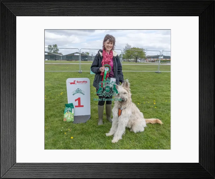Framed Print : 21st April 2024 James Wellbeloved Dog And Owner Framed Print : 21st April 2024 James Wellbeloved Dog And Owner