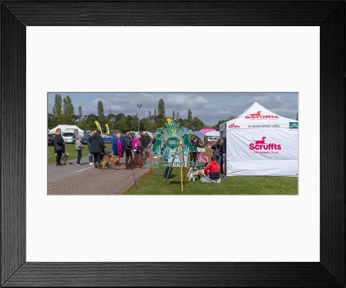 Framed Print : Sponsors Name Scruffts Heat Tent Queue Newark Framed Print : Sponsors Name Scruffts Heat Tent Queue Newark