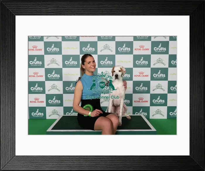 Framed Print : Amelia Siddle from Devon with Patsy