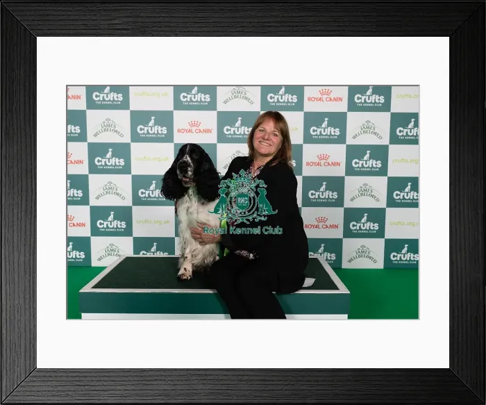 Framed Print : Jackie Mitchell from Ashford, Kent with Rocco