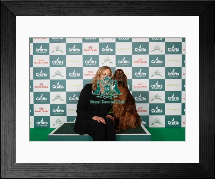 Framed Print : Sue Edwards from Eversley, Hampshire with Keira Framed Print : Sue Edwards from Eversley, Hampshire with Keira