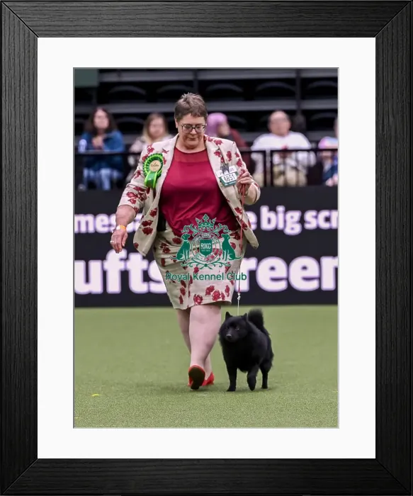 Framed Print : Bev Manners from Swadlincote, South Derbyshire with Scooter