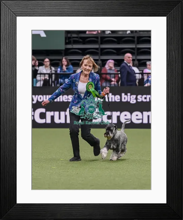 Framed Print : Pippa Moore from Bridgewater, Somerset with Sophie
