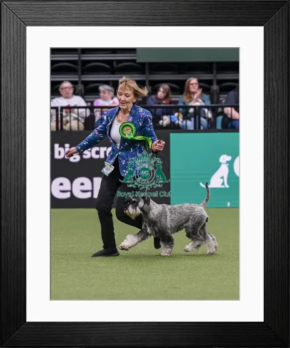 Framed Print : Pippa Moore from Bridgewater, Somerset with Sophie