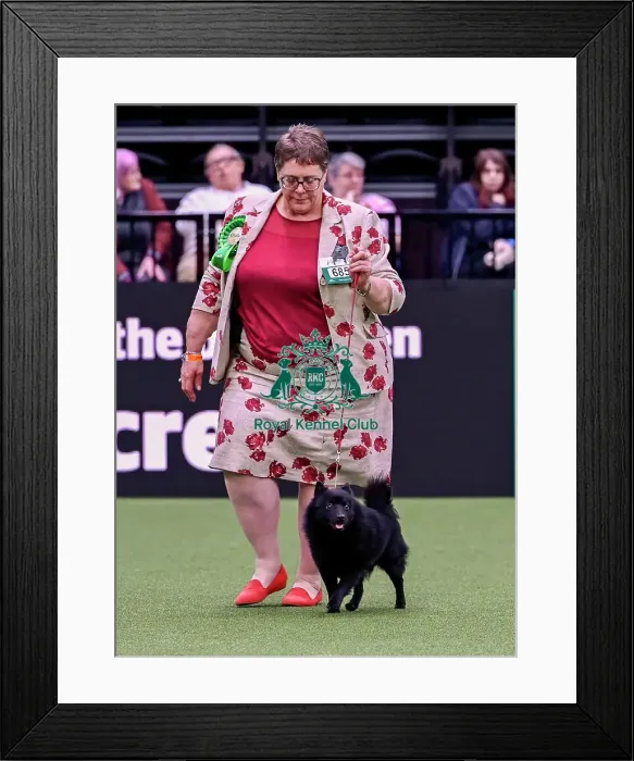 Framed Print : Bev Manners from Swadlincote, South Derbyshire with Scooter