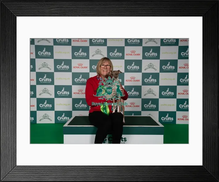 Framed Print : Liz Winstone from Golborne, Warrington with Roman