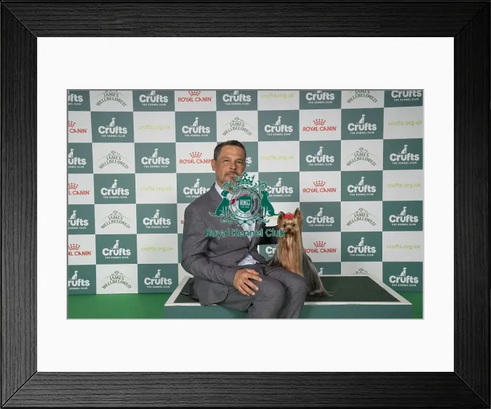 Framed Print : [Owner name] from [Hometown] with [DogName]