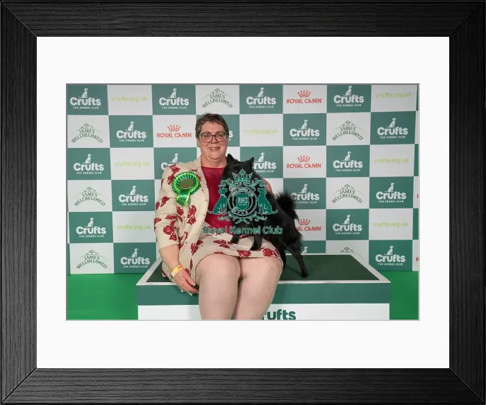 Framed Print : Bev Manners from Swadlincote, South Derbyshire with Scooter