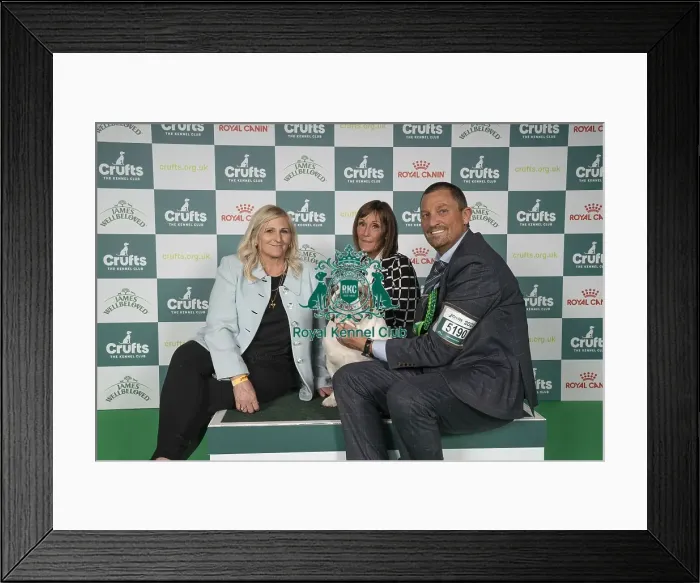 Framed Print : Liza Handley, Stu Lowthian and Deb Lowthian from Staffordshire with Charlie Framed Print : Liza Handley, Stu Lowthian and Deb Lowthian from Staffordshire with Charlie