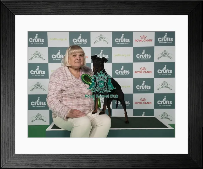 Framed Print : Gillian Knight, from Barnsley, with Teo Framed Print : Gillian Knight, from Barnsley, with Teo