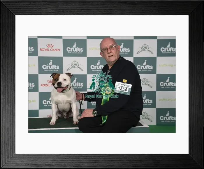 Framed Print : Steve Halifax, from Doncaster, with Rio Framed Print : Steve Halifax, from Doncaster, with Rio