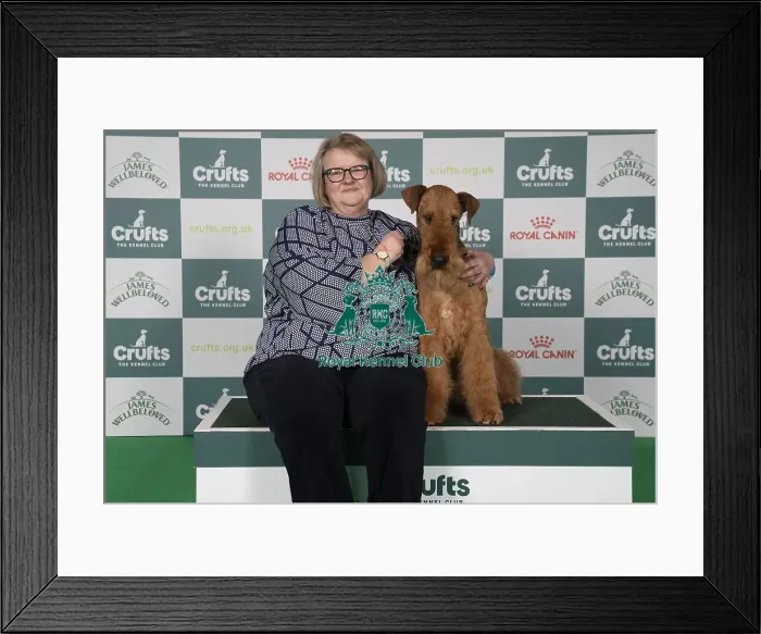 Framed Print : Julie Brown, from Selsey, with Herbie Framed Print : Julie Brown, from Selsey, with Herbie