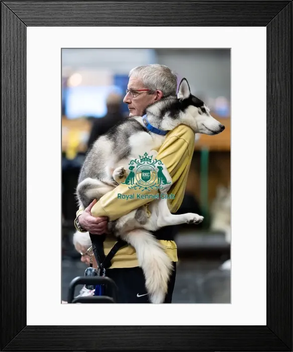 Framed Print : Martin Yerrill from Scotland with Kodiak Framed Print : Martin Yerrill from Scotland with Kodiak