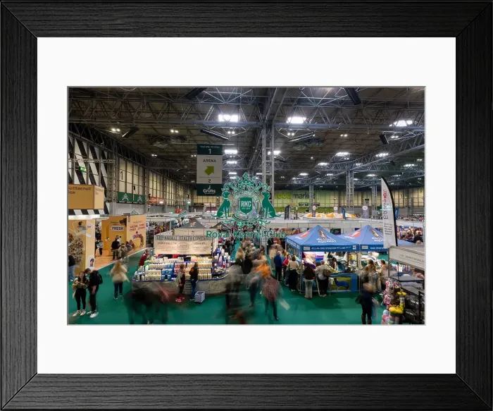 Framed Print : Hall 1 in the NEC halls at Crufts [Owner name] from [Hometown] with [DogName]