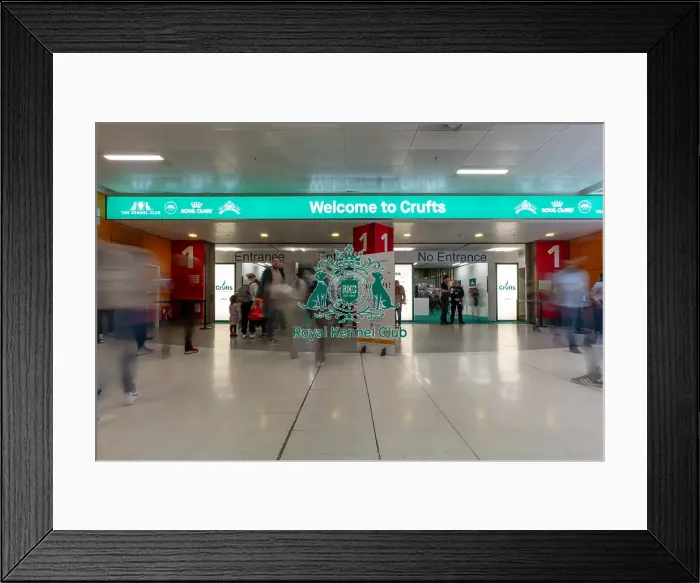 Framed Print : Crowd arriving in the NEC halls at Crufts Framed Print : Crowd arriving in the NEC halls at Crufts