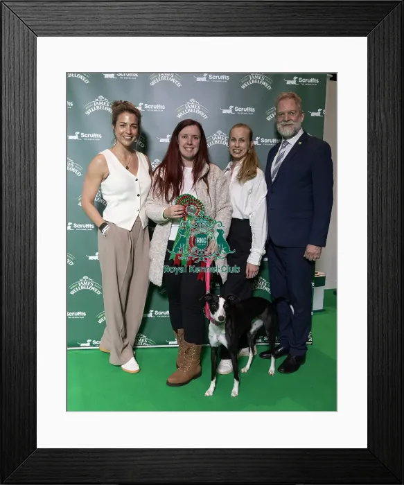 Framed Print : Winner of Scruffts 2025 Bex Hall with Lola and Judge Gemma Atkinson (Saturday 08 / 03 / 25) Framed Print : Winner of Scruffts 2025 Bex Hall with Lola and Judge Gemma Atkinson (Saturday 08 / 03 / 25)