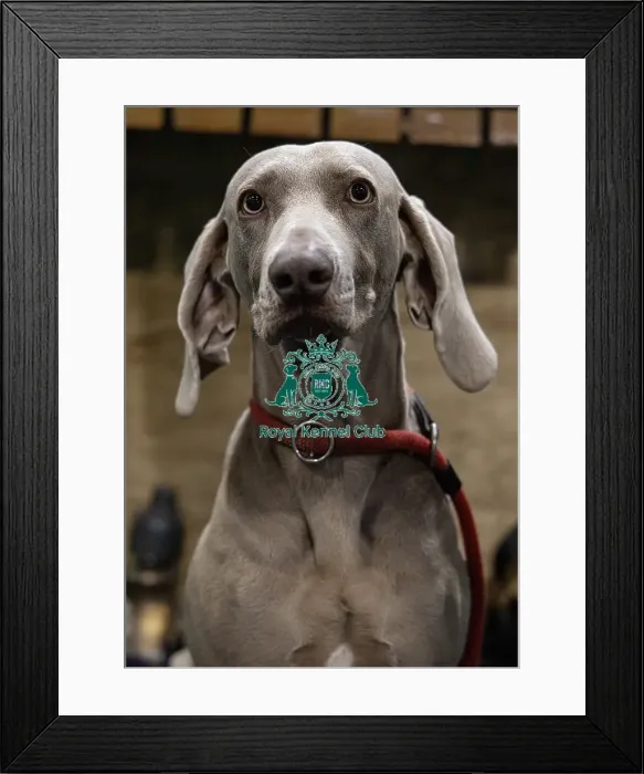 Framed Print : Rita, a Weimaraner who was competing today (Saturday 08 / 03 / 25) Framed Print : Rita, a Weimaraner who was competing today (Saturday 08 / 03 / 25)