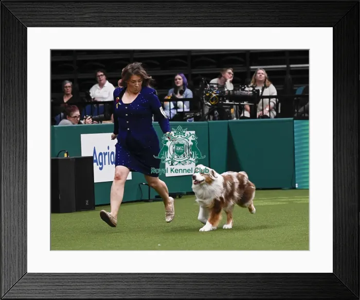 Framed Print : Sarah Bothwell from Ayrshire, with Brodie winner of the Junior Warrent Final (Thursday 06 / 03 / 25)