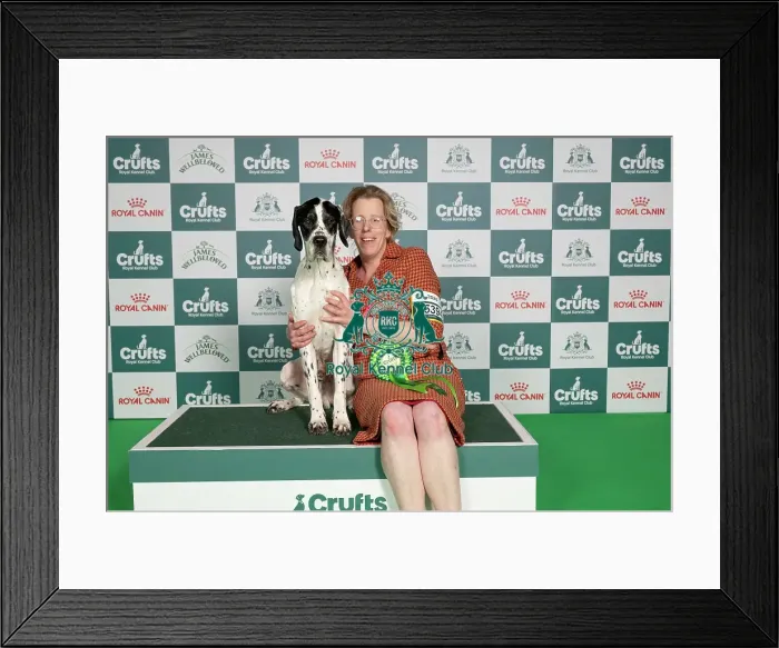 Framed Print : Amber Henshaw from Wiltshire, with George Framed Print : Amber Henshaw from Wiltshire, with George