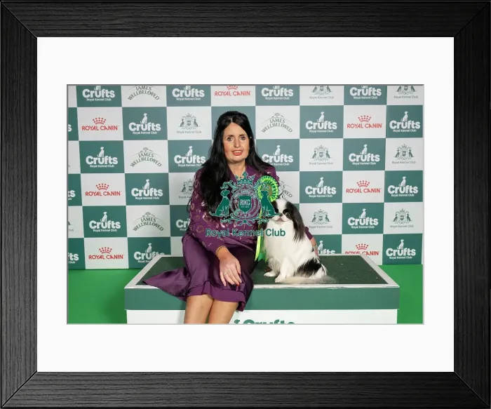 Framed Print : Linda Mills from Ireland, with Blaise Framed Print : Linda Mills from Ireland, with Blaise