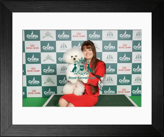 Framed Print : Jodie Bromilow from Wallasey, with Maverick Framed Print : Jodie Bromilow from Wallasey, with Maverick