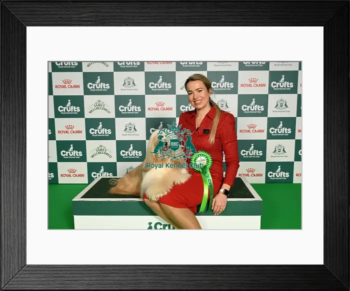 Framed Print : Katja Rahut from Germany, with Holly Framed Print : Katja Rahut from Germany, with Holly