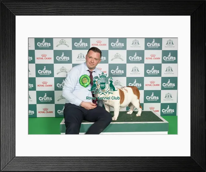 Framed Print : Barry Gillett from Uxbridge, with Lilly Framed Print : Barry Gillett from Uxbridge, with Lilly