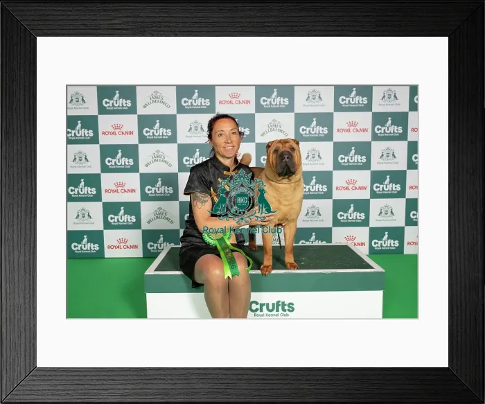 Framed Print : Sandra Grimshaw from Brackley, with Ivan