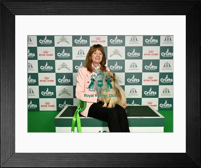 Framed Print : Gail Adams from Dalgety Bay, with Ziggy Framed Print : Gail Adams from Dalgety Bay, with Ziggy