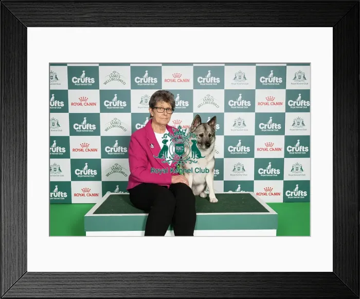 Framed Print : Sally Simmonds from Powys with Klemmie