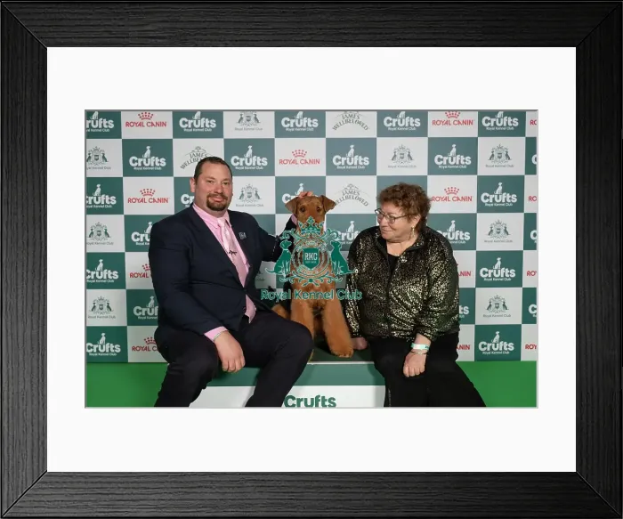 Framed Print : Pablo Alsina and Patricia Alsina from Argentina with Buddy
