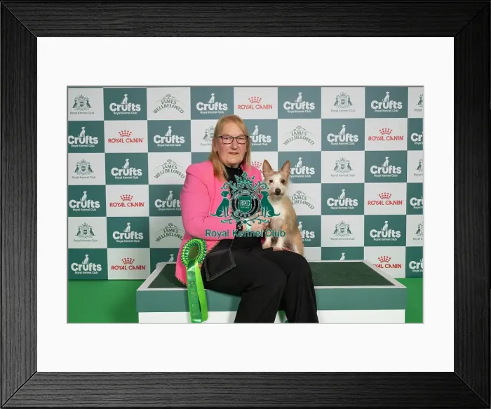 Framed Print : Diana Curtis from Suffolk, with Noodle