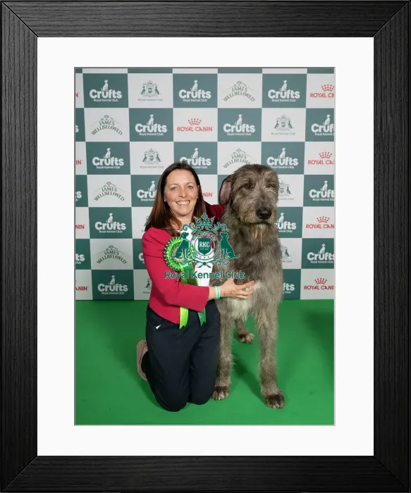 Framed Print : Laura Barclay, from Salisbury, with Murphy Framed Print : Laura Barclay, from Salisbury, with Murphy
