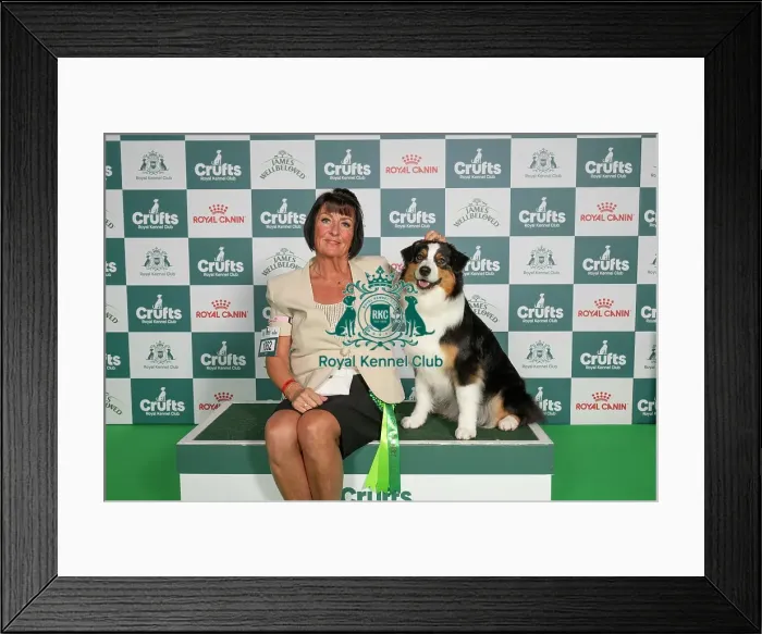 Framed Print : Jo Hodges from Lanark, with Jazzy