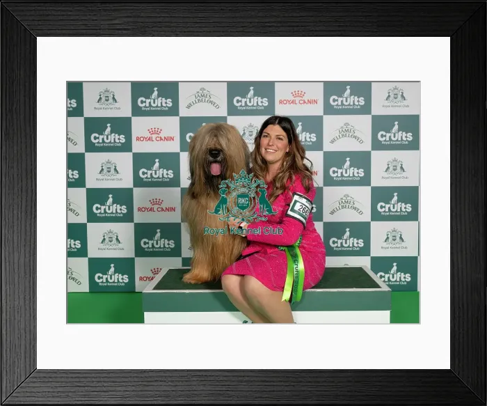 Framed Print : Nikki Keogh from Wales, with Wolfie Framed Print : Nikki Keogh from Wales, with Wolfie